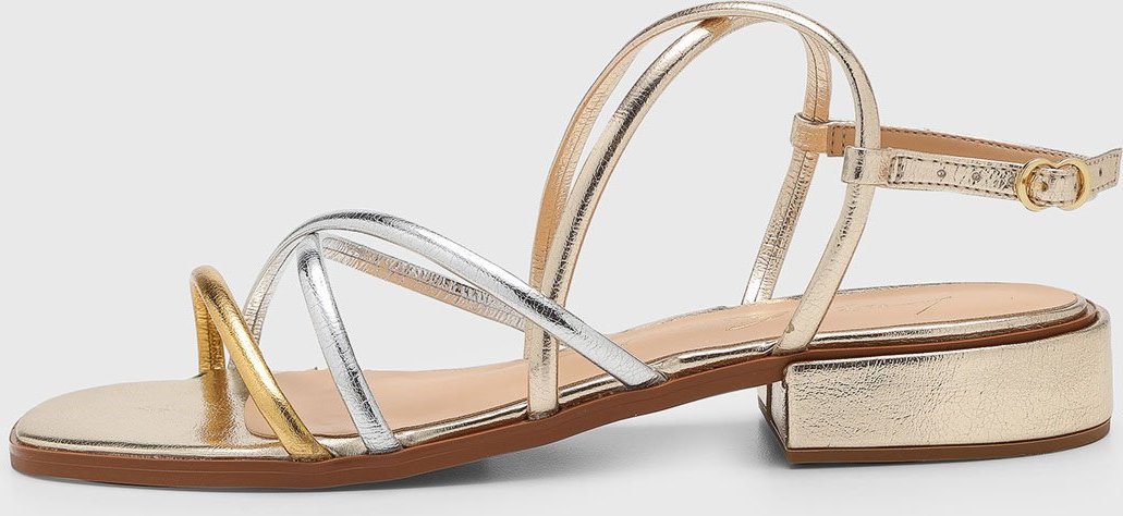 Imagem principal Sandália Feminina Luiza Barcelos Tiras Metalizadas Dourada dourado Luiza Barcelos dourado