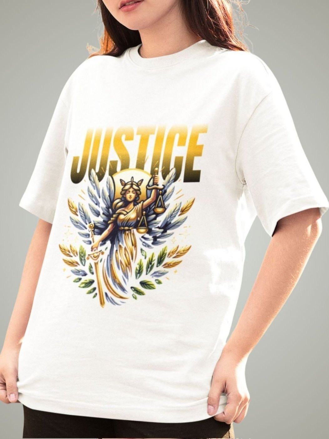 Imagem principal Camiseta Feminina GuGi Justiça Direito branco Gugi branco