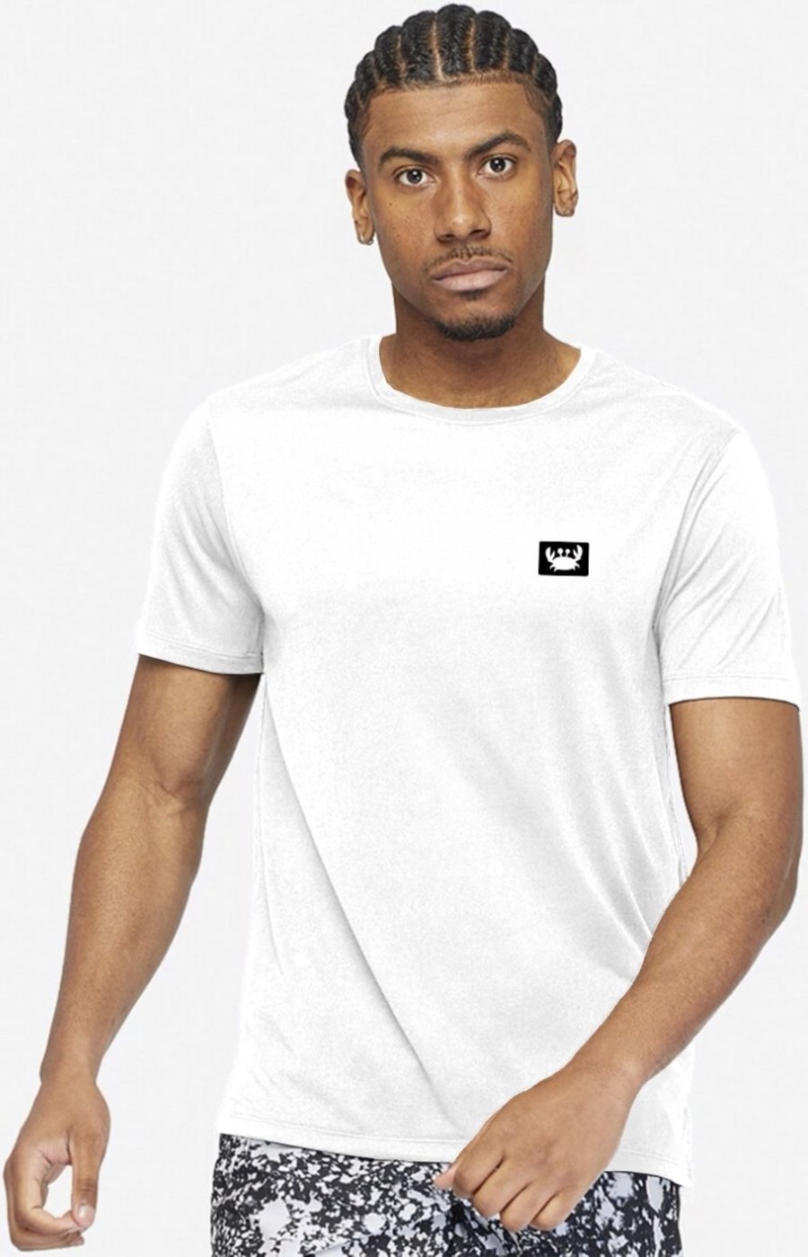 Imagem principal Camiseta Masculina Esportiva Dry Camisa Gola Redonda Siri Relaxado branco Relaxado branco