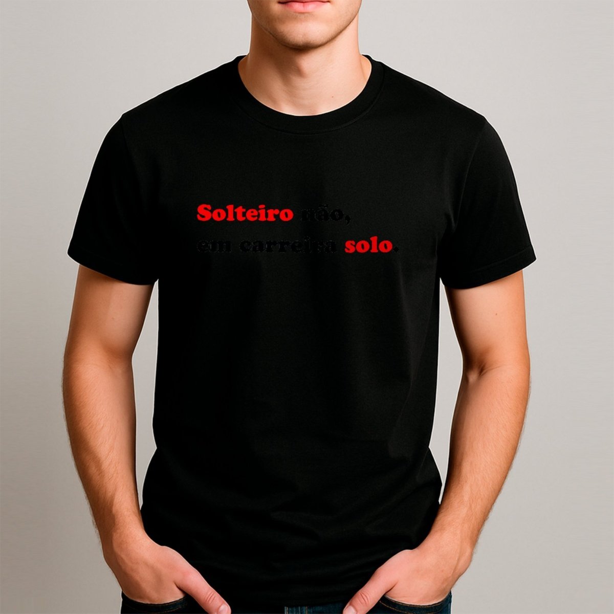 Imagem principal Camiseta Ousy Básica Carreira Solo Humor Meme Solteiro Carnaval Unissex rosa ousy rosa