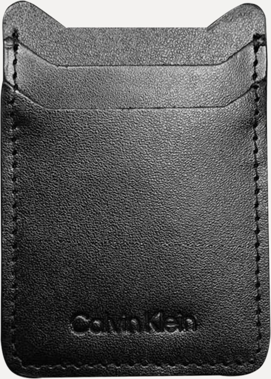 Imagem principal Carteira Calvin Klein Porta Cartão Vertical Couro CK Preta preto Calvin Klein preto