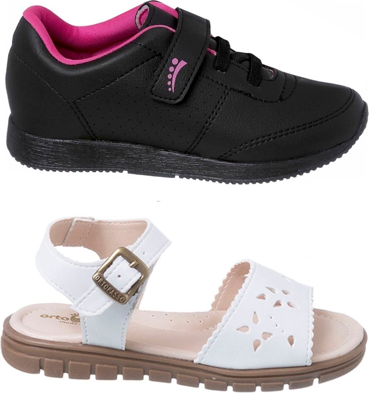 Infantil - Kit Tênis + Sandália Menina Feminina Escolar