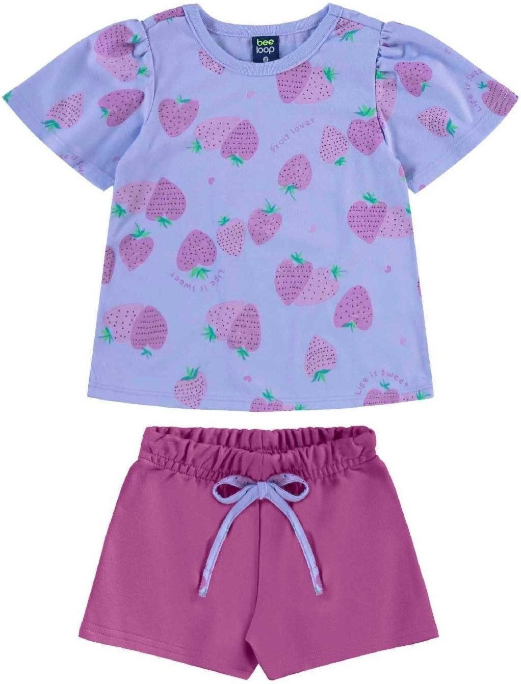 Imagem principal Infantil - Conjunto Blusa e Short para Menina Bee Loop roxo Bee Loop roxo