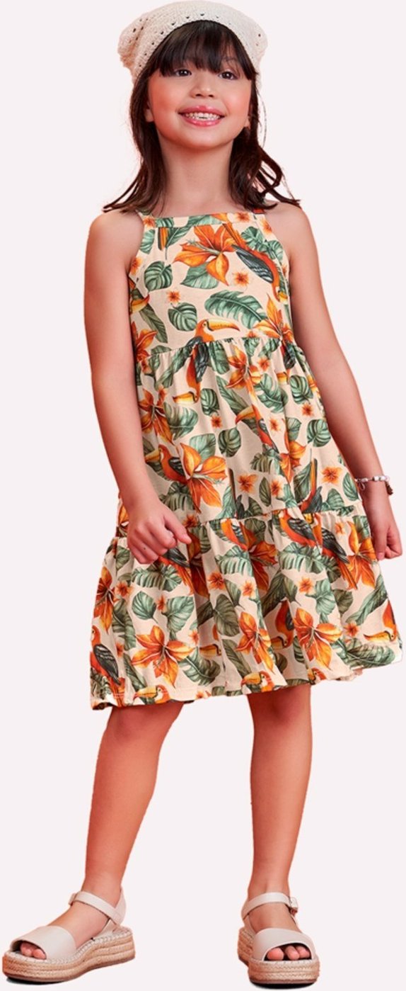 Infantil - Vestido Menina Tropical