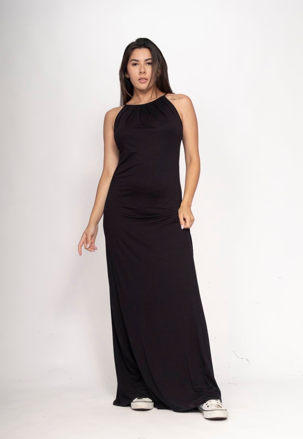 Vestido CabanaFree Longo Eirapuã Malha Trapézio