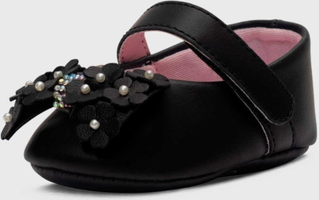 Imagem principal Infantil - Sapatinho Pópidi Menina Sapatilha Laço Flores prata prata