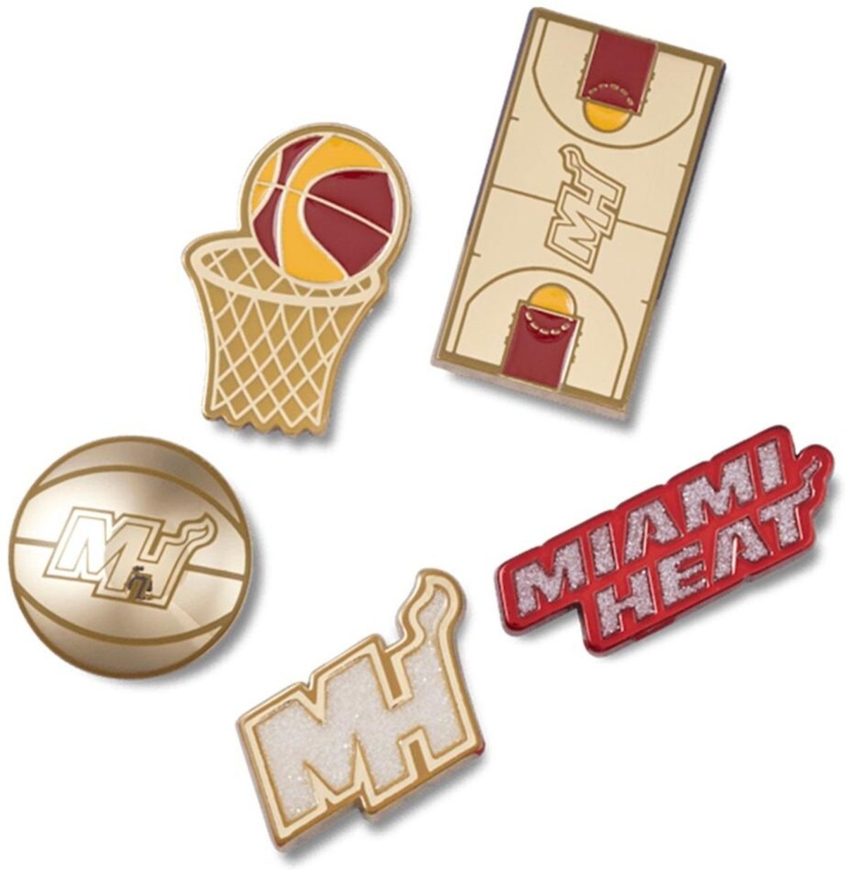 Infantil - Jibbitz™ Nba Miami Heat Pack com 5 Peças