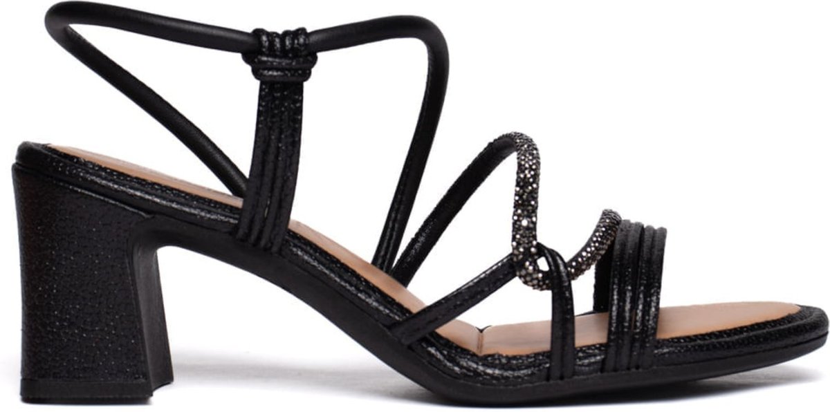 Imagem principal Sandália Feminina Mississipi Salto Bloco Strass preto MISSISSIPI preto