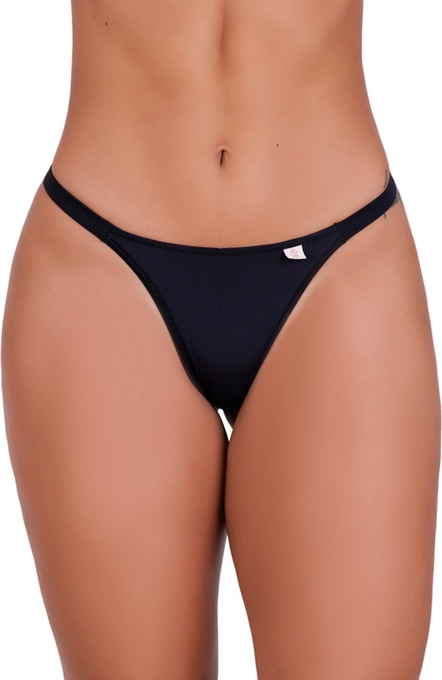 Imagem principal Calcinha Gabi Lingerie Marquinha De Fita Feminina Tanga Fina Microfibra Sem Regulagem Moda Íntima branco Gabi Lingerie branco