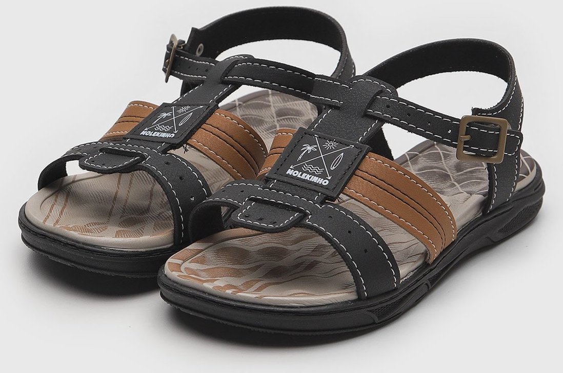 Imagem principal Infantil - Sandália Molekinho Fivela Preta preto MOLEKINHO preto