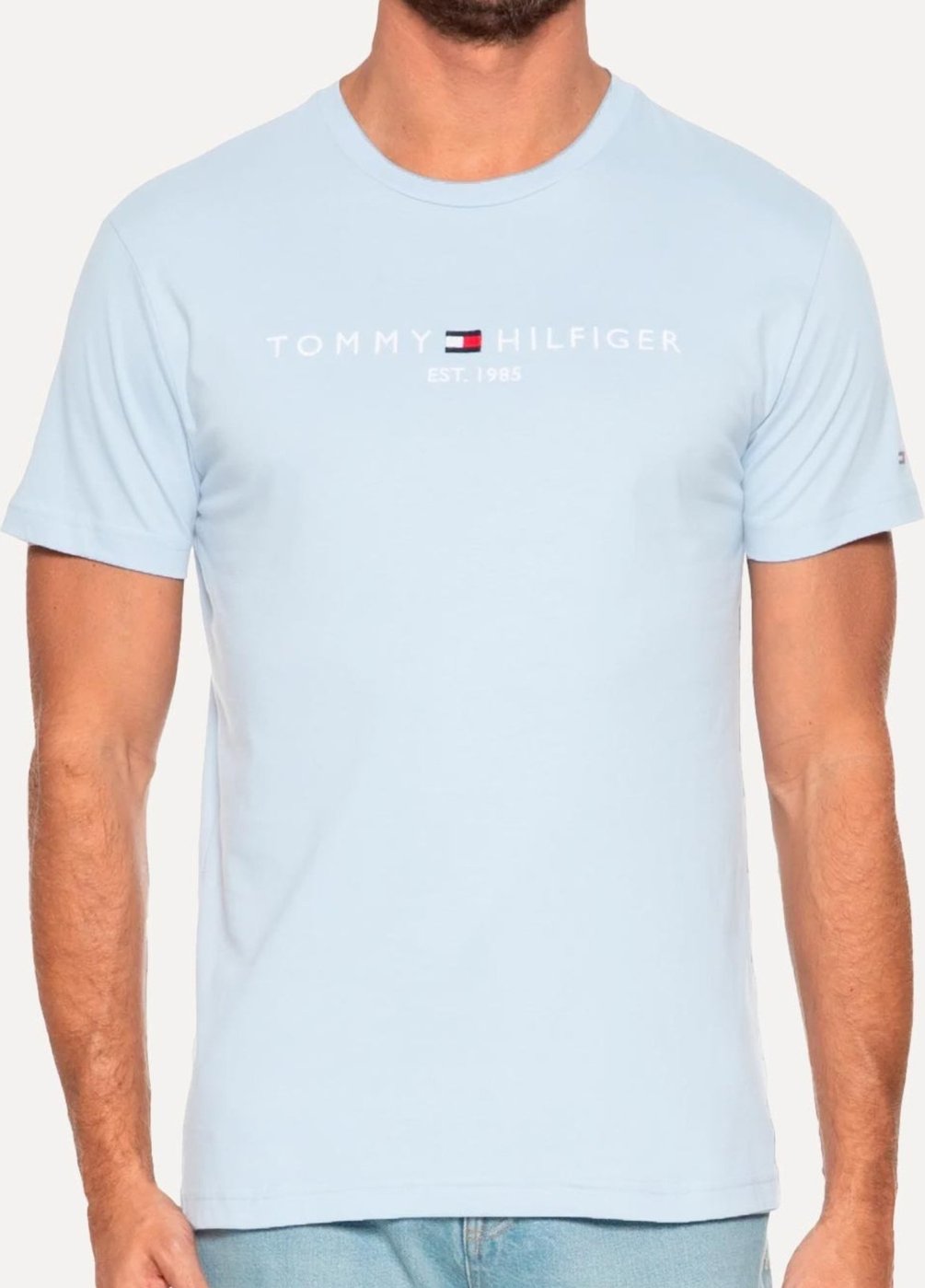 Imagem principal Camiseta Tommy Hilfiger Masculina Core Logo Tee Gelo azul Tommy Hilfiger azul