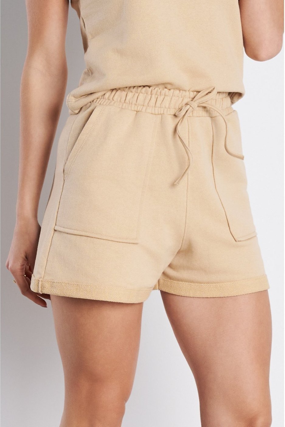 Short Feminino MeuJeans Amora Moletinho Cappuccino