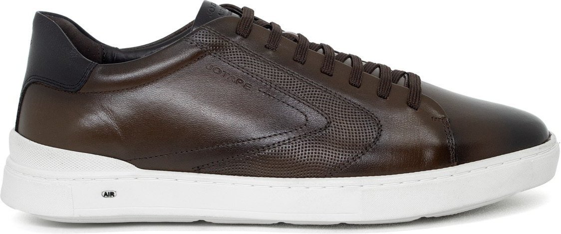 Tênis Sapatenis Jota Pe Casual Masculino Air Canyon Urbano Couro Legitimo Marron Dark Brown