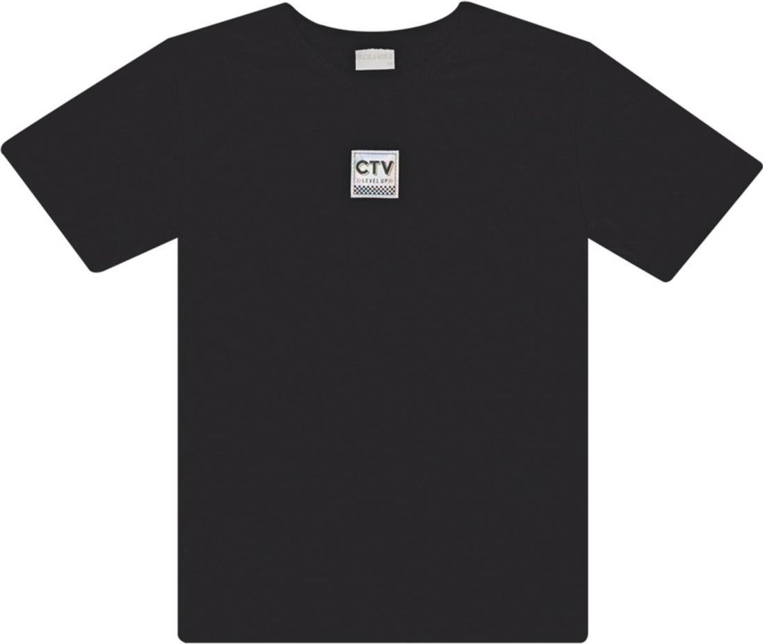 Infantil - Camiseta Malha Lisa Preta Catavento