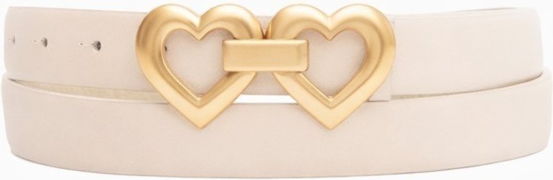 Cinto Double Heart D Bell Outelet Fashion Off-White