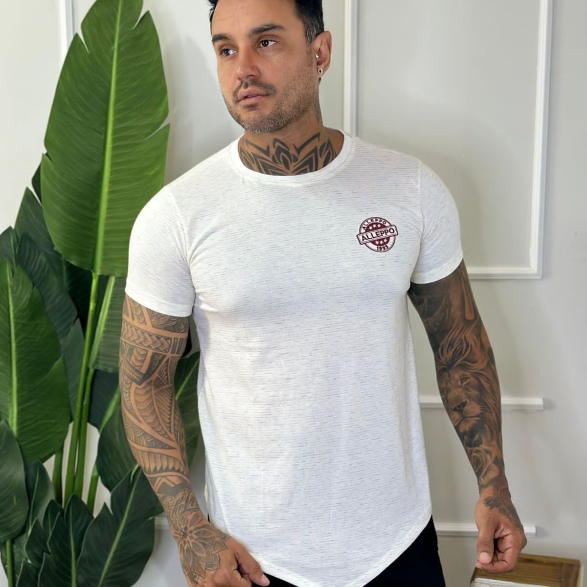 Imagem principal Camiseta Masculina Alleppo Jeans Tailândia branco Alleppo Jeans branco
