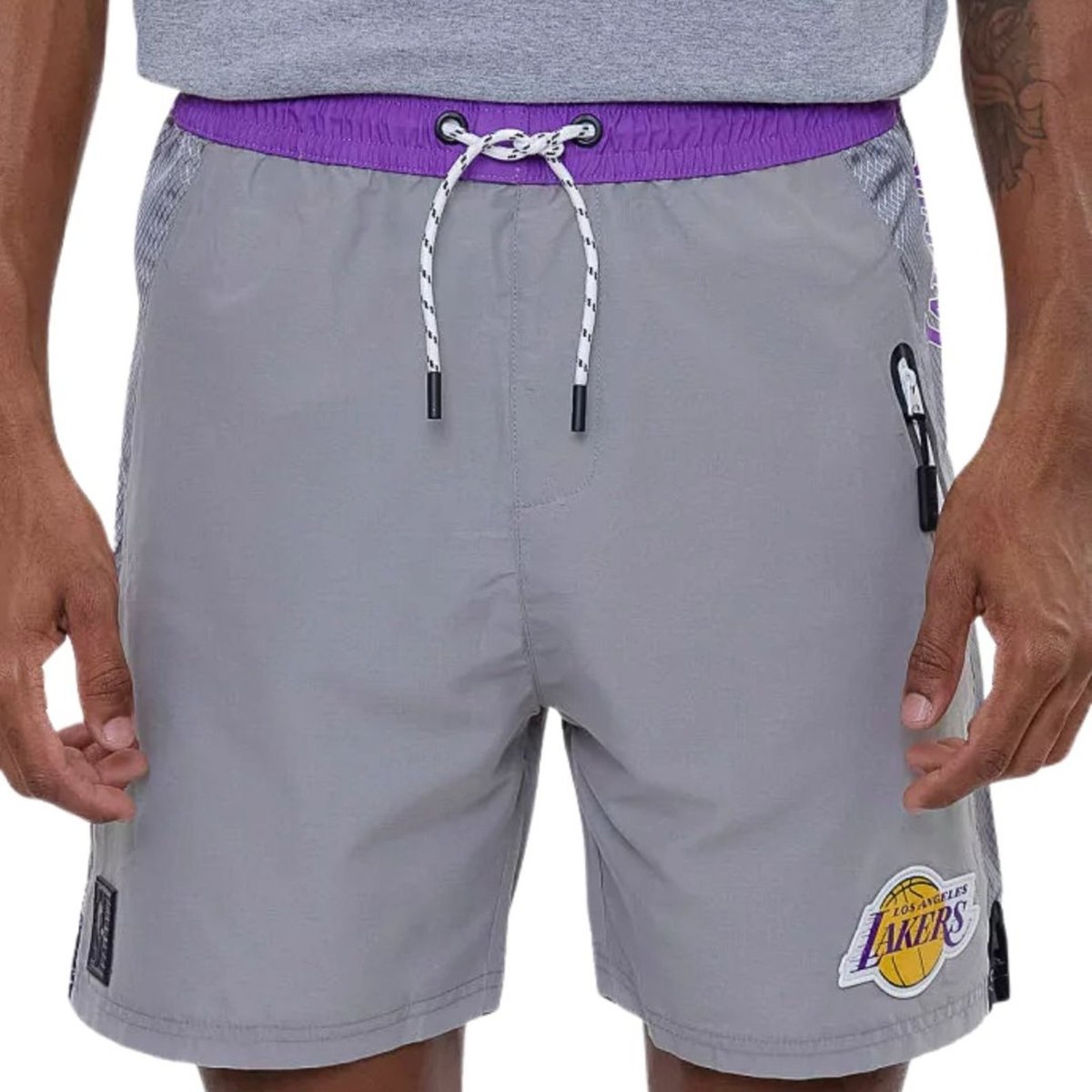 Short Lakers NBA Original Los Angeles e Roxo Lançamento