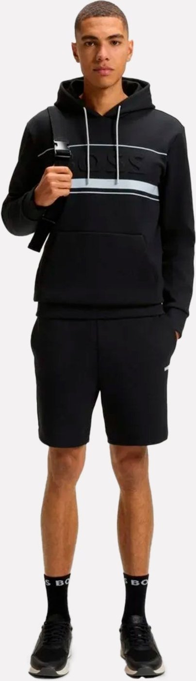 Imagem principal Bermuda Hugo Boss Masculina Regular Moletom Zone Preta preto Hugo Boss preto