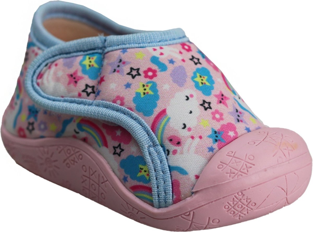 Imagem principal Infantil - Tênis Meia Baby Menina Sola Antiderrapante Delicada Confortável 16 ao Azul BB Kiath estampado azul Kiath estampado azul