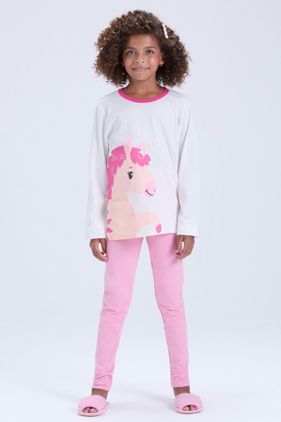 Imagem principal Pijama Feminino Inverno Unicórnio Brilha no Escuro VIDA COSTEIRA rosa VIDA COSTEIRA rosa