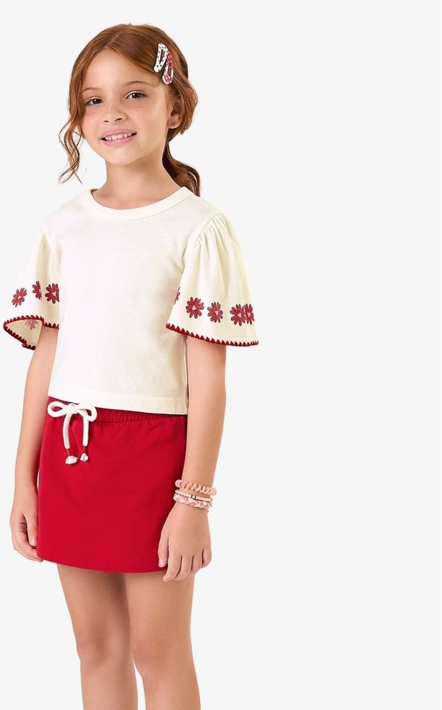 Infantil - Conjunto com Shorts Saia Meia Malha Rovi