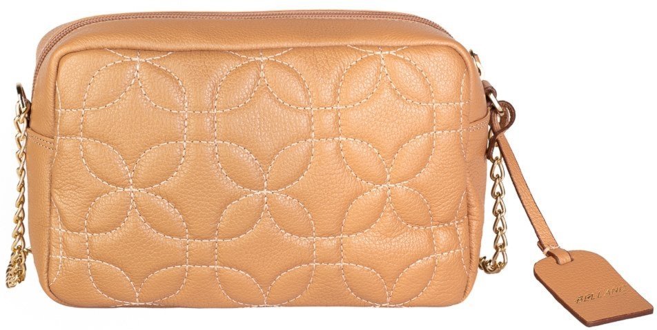 Bolsa transversal de couro matelassê com corrente Mirella