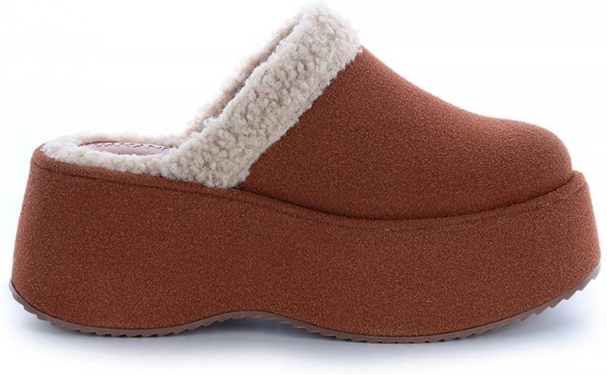 Imagem principal Tamanco Plataforma Diana Pelinhos Damannu Shoes caramelo Damannu Shoes caramelo