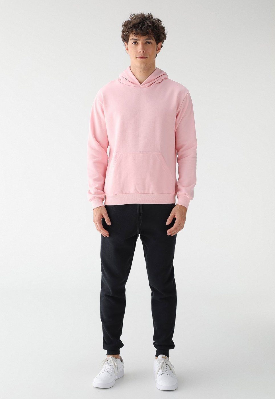 Imagem principal Blusa de Frio Moletom Canguru Masculino Flanelado Benellys Liso Claro rosa Benellys rosa