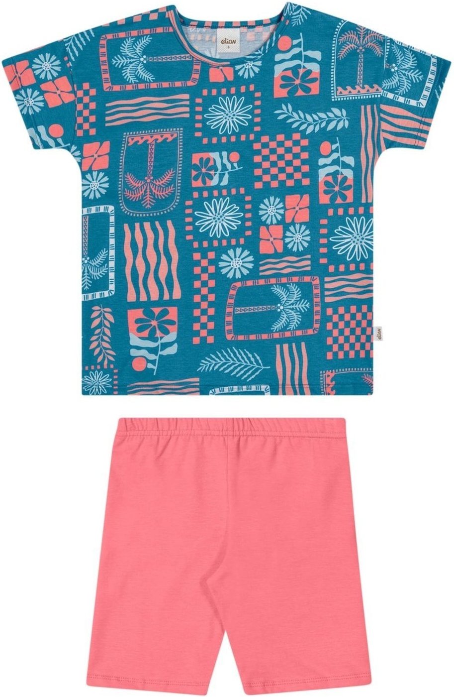 Imagem principal Infantil - Conjunto Menina Tropical Geométrico Elian rosa Elian rosa