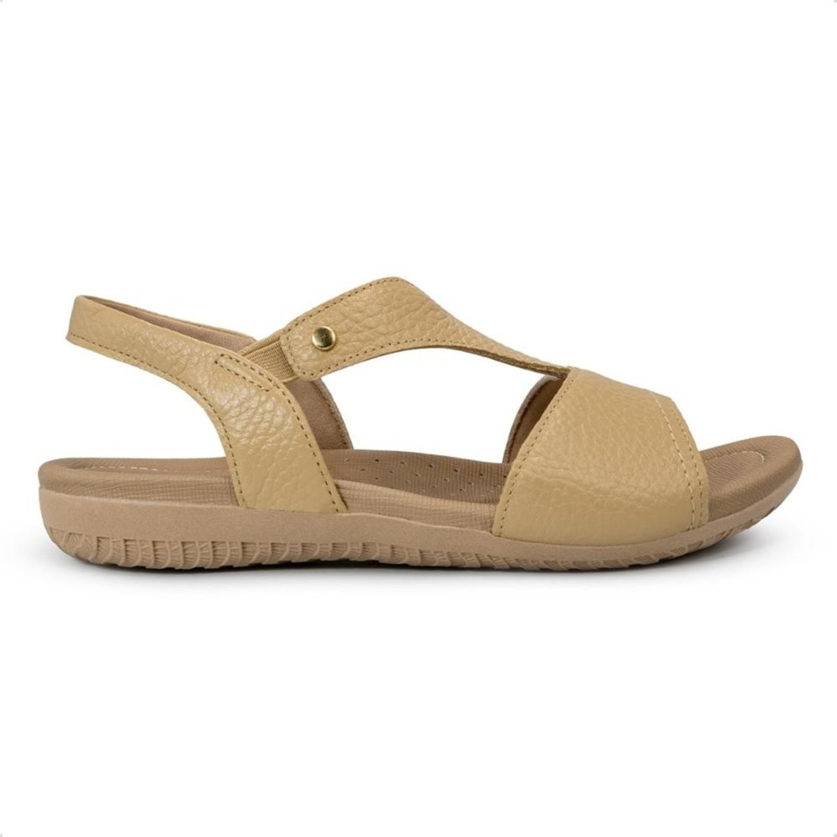 Imagem principal Sandália Usaflex Feminina Elástico em Couro Casual R18083 bege Usaflex bege