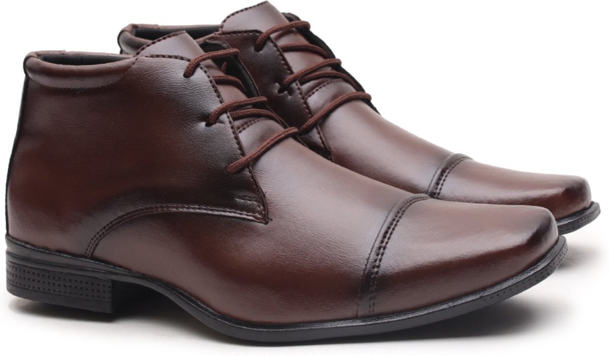 Imagem principal Bota Botinha Social Masculino Clássico Amarrar Miletto café/caramelo/castanho Miletto café/caramelo/castanho