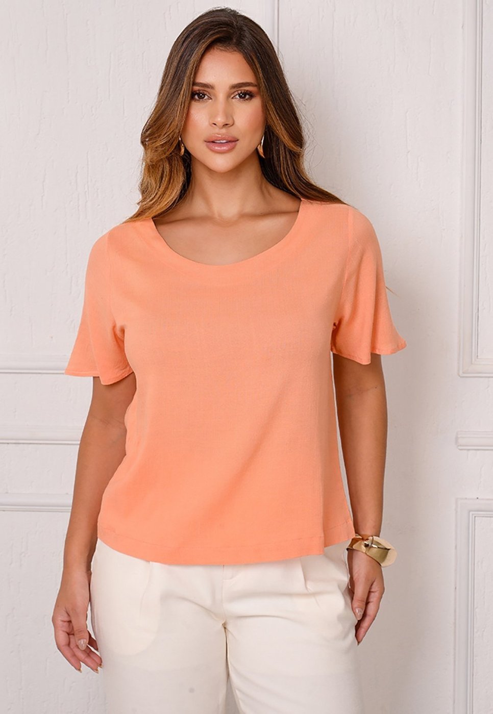 Imagem principal Blusa Viscose M/C BBonnie Leona azul BBonnie azul