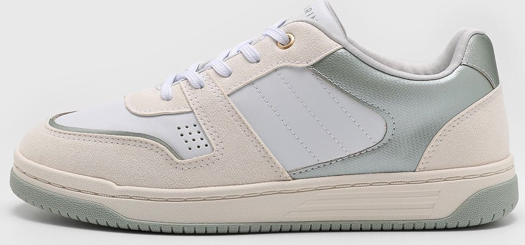 Tênis Ramarim Recorte Suede Off-White