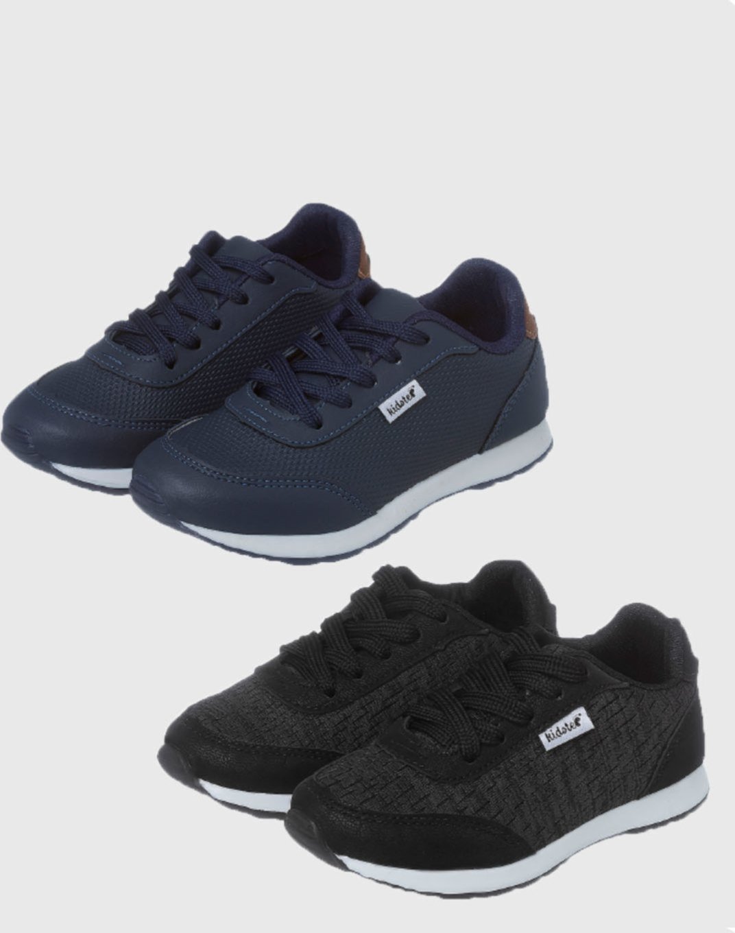 Imagem principal Infantil - Kit 2 Pares de Tênis Escolar Masculino Jogging Marinho e Jogging tep Kidstep preto Kidstep preto