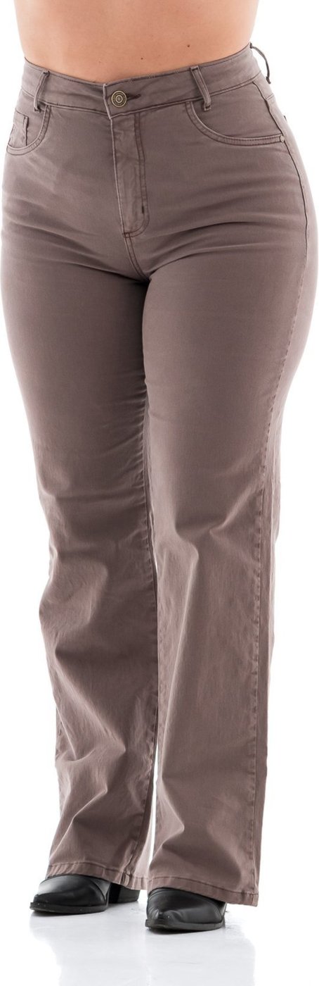 Calça Sarja Feminina Arauto Wide Leg Color