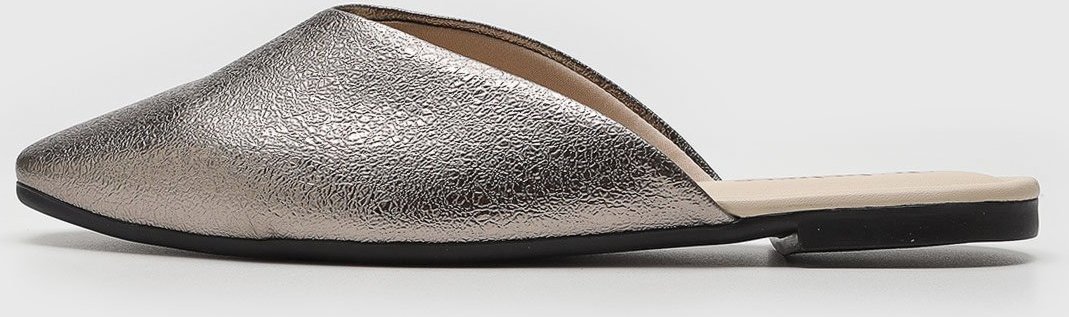 Sapatilha Mule cê Metalizada Grafite