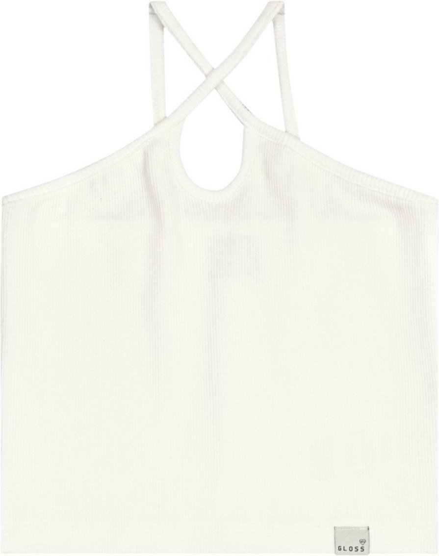 Imagem principal Infantil - Top Básico com Alças em Ribana Juvenil Gloss Off-White off-white white Gloss off-white white