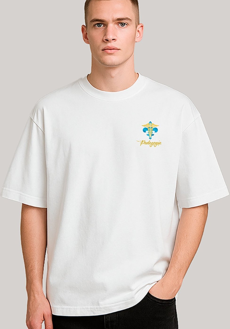 Imagem principal Camiseta Ousy Unissex Profissão Pedagogia O Educador Se Eterniza Oversized branco ousy branco