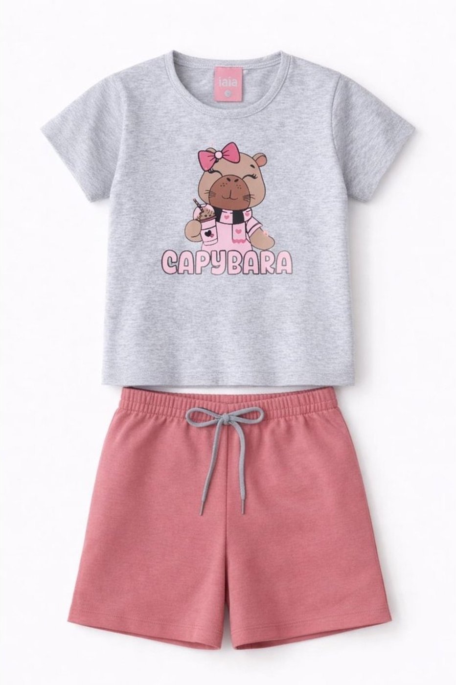 Imagem principal Infantil - Conjunto Menina Verão Capivara ROSA AZUL KIDS vermelho ROSA AZUL KIDS vermelho