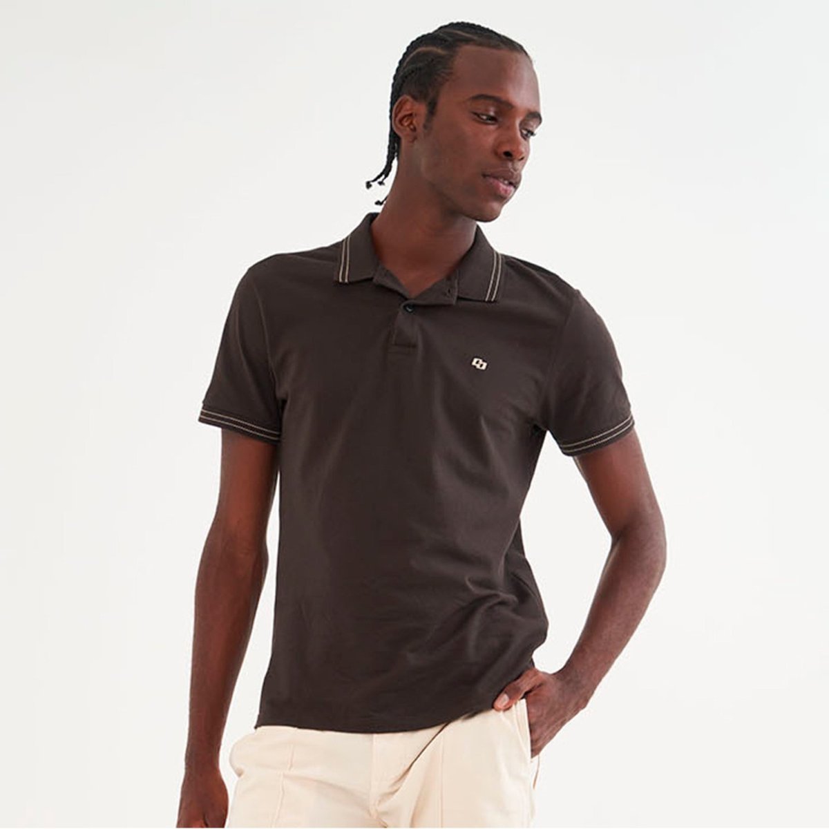 Imagem principal Camisa Polo Colcci Road Pr26 Coffe Masculino marrom Colcci marrom