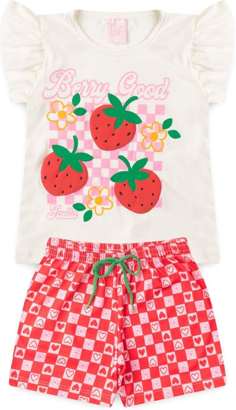 Imagem principal Infantil - Conjunto Verão Feminino Berry good Mega - Off White Mega Kids unico white Mega Kids unico white