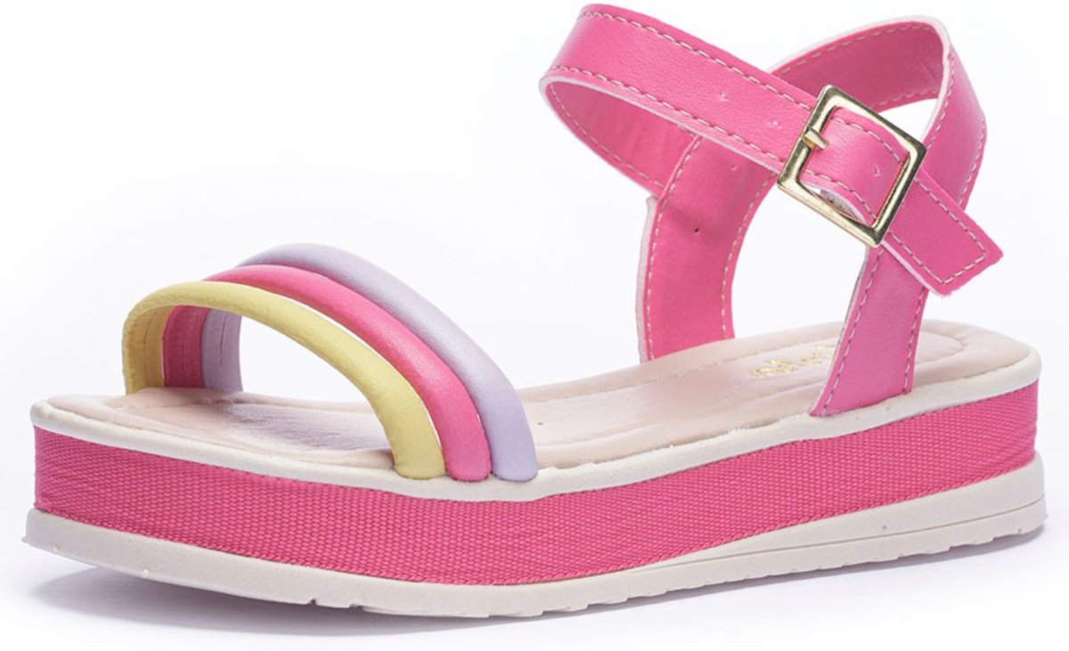 Imagem principal Infantil - Sandália Tininha Flatform Tiras Coloridas pink Tininha pink