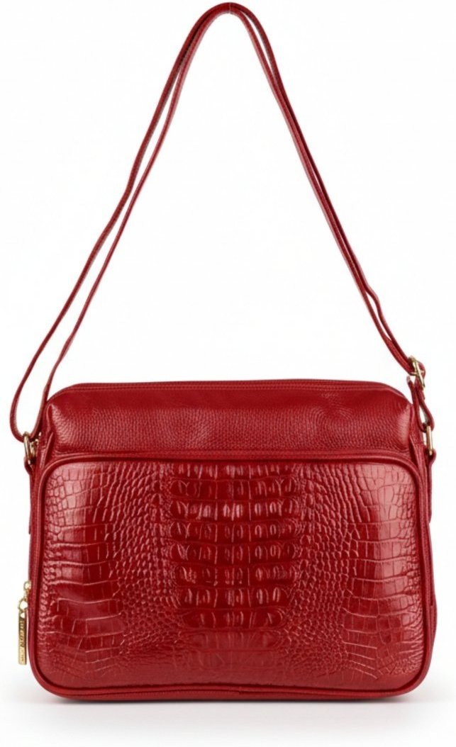 Imagem principal Bolsa Andrea Vinci De Couro Croco Tiracolo Com Divisórias Rita vermelho Andrea Vinci vermelho