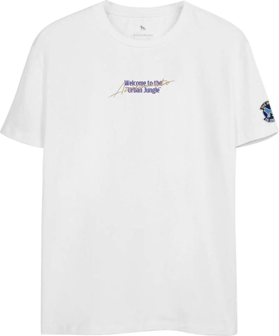 Imagem principal Camiseta Wolf Shield Masculina Acostamento ACOSTAMENTO MASCULINO branco ACOSTAMENTO MASCULINO branco