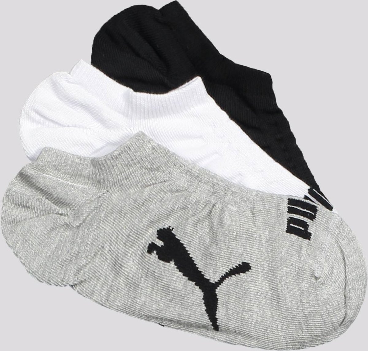 Kit Meia Puma Sapatilha 3 Pares Feminina Preta Bra