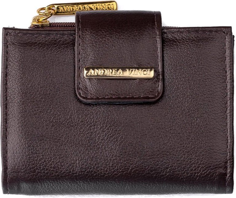Imagem principal Carteira Andrea Vinci Feminina De Couro Liso Linna 11x13cm - Café caramelo Andrea Vinci caramelo