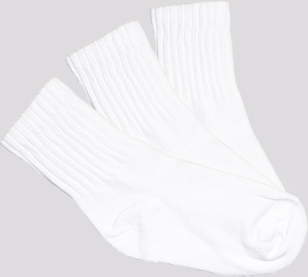 Kit Meia Selene 3 Pares Cano Longo Branca