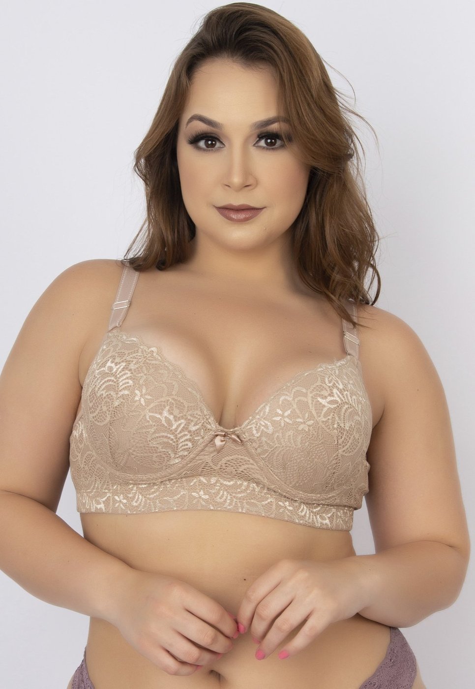 Imagem principal Soutien Plus Size WLS Modas com Bojo Alça Reforçada bege WLS Modas bege