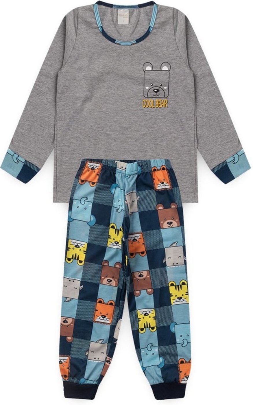 Imagem principal Pijama Menino Longo Ursinho Molekada verde Molekada verde