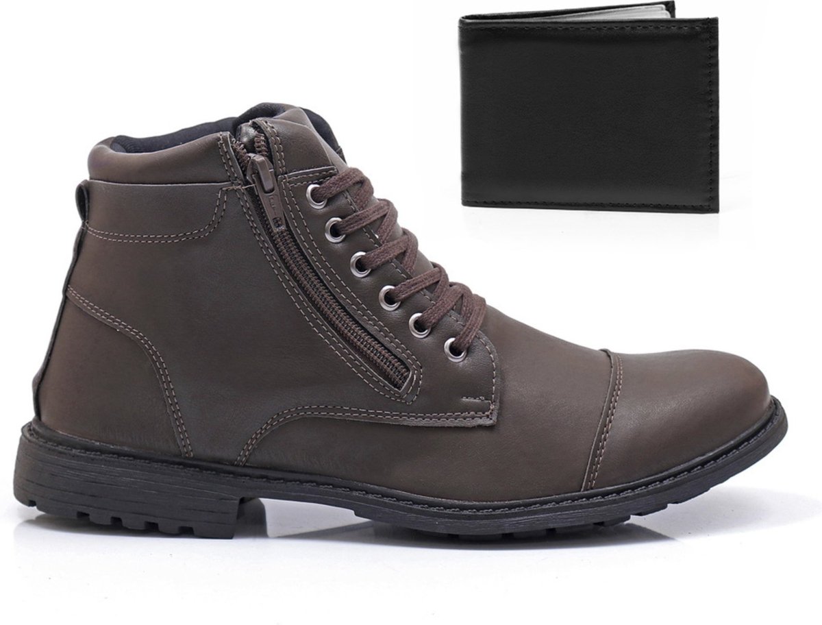 Bota Masculina Bredeni com Zíper Capital Com Carteira